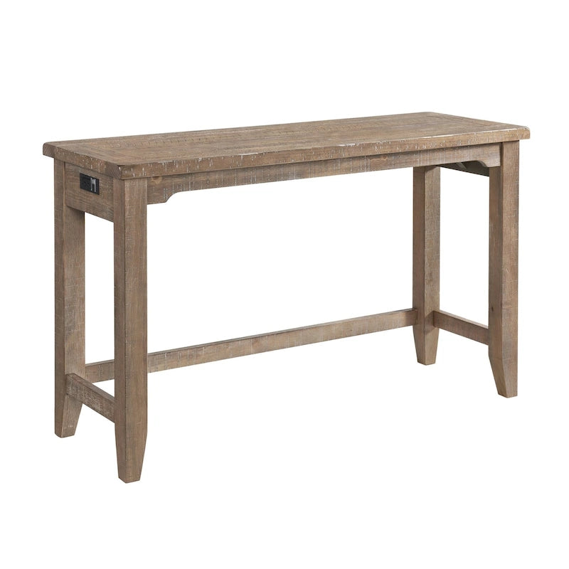 60" rustikaler Sofatisch mit Scheunentor-Stauraum