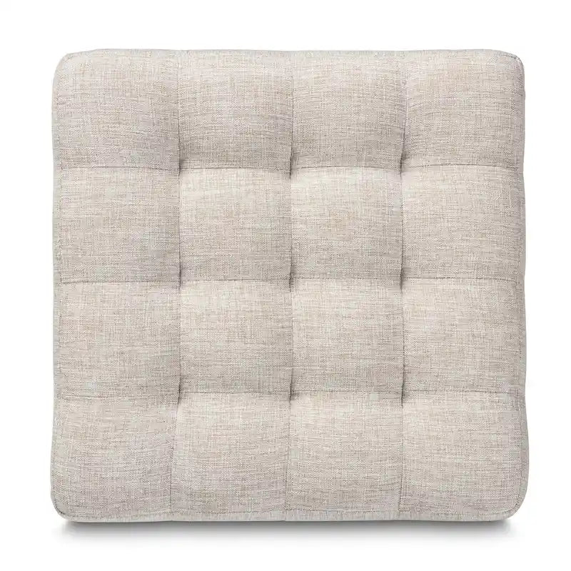 Set contemporaneo di 2 pouf in tessuto