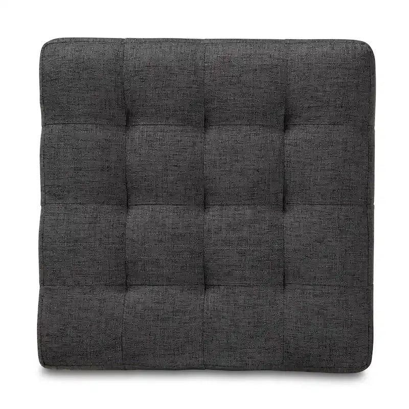 Set contemporaneo di 2 pouf in tessuto