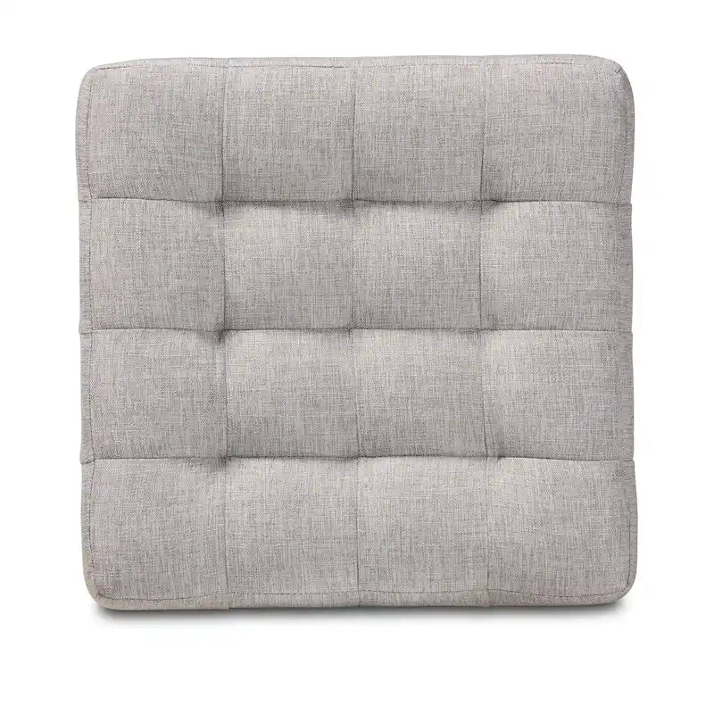 Set contemporaneo di 2 pouf in tessuto