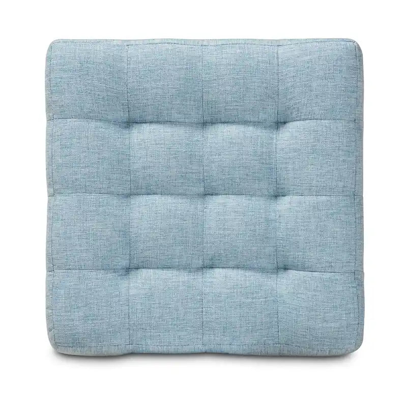 Set contemporaneo di 2 pouf in tessuto