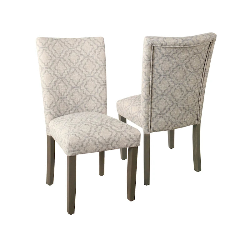 Chaises de salle à manger classiques de style Parsons, ensemble de 2