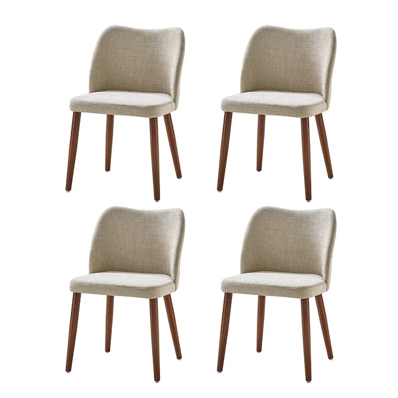 Esszimmerstuhl-Set aus Massivholz, 4-teilig