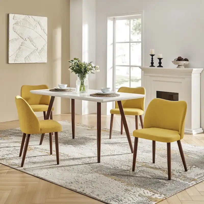 Esszimmerstuhl-Set aus Massivholz, 4-teilig
