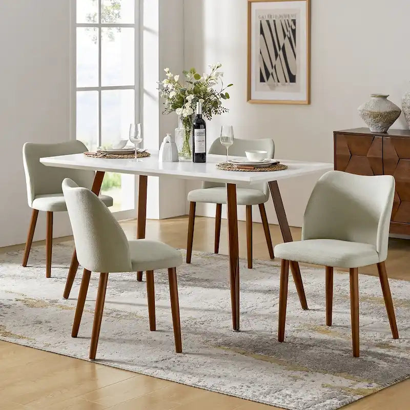 Esszimmerstuhl-Set aus Massivholz, 4-teilig