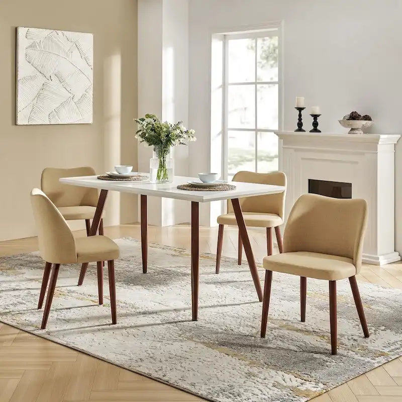 Esszimmerstuhl-Set aus Massivholz, 4-teilig