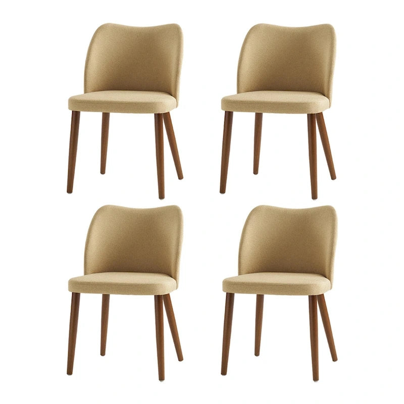 Esszimmerstuhl-Set aus Massivholz, 4-teilig