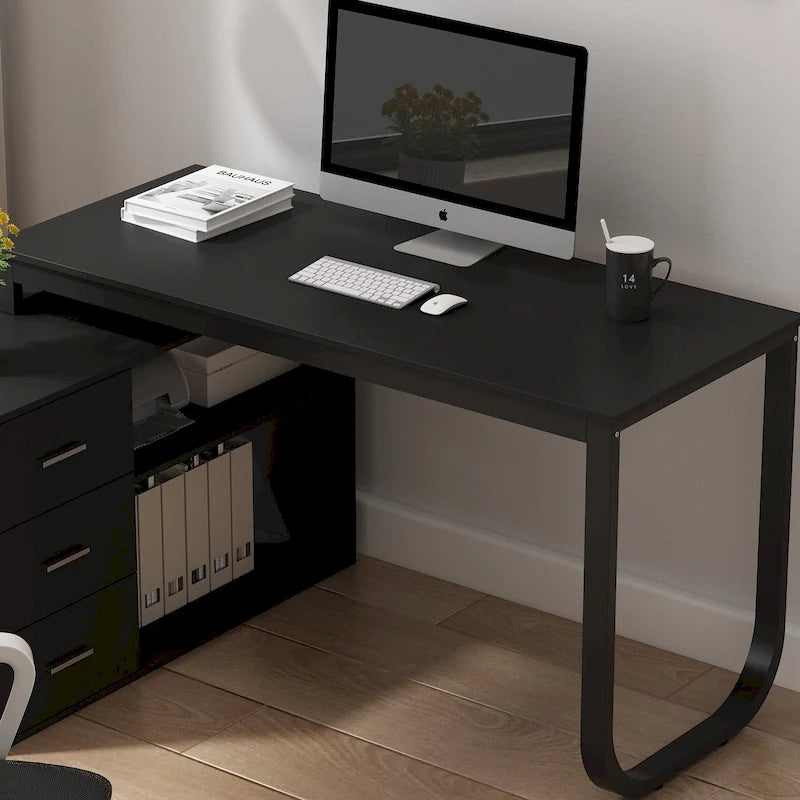 L-shaped executive desk With 3 Drawers for Home and Office