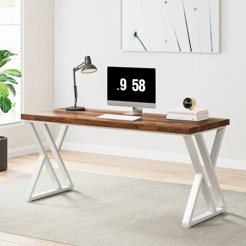 55" Heavy Duty Computer Desk with Z-Shape Metal Legs