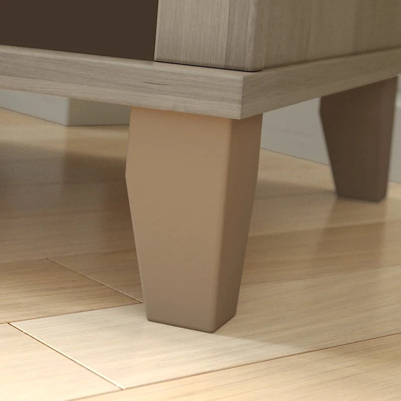 Table de chevet en frêne gris de style transitionnel