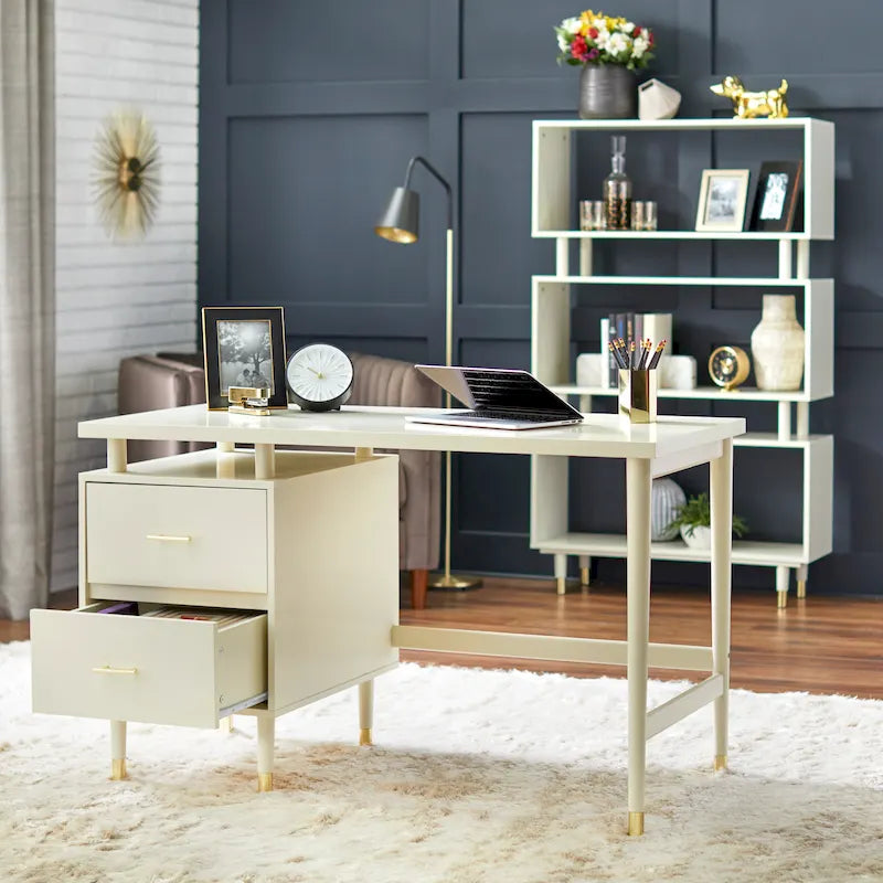 Schreibtisch im Mid-Century-Modern-Stil mit 2 Schubladen