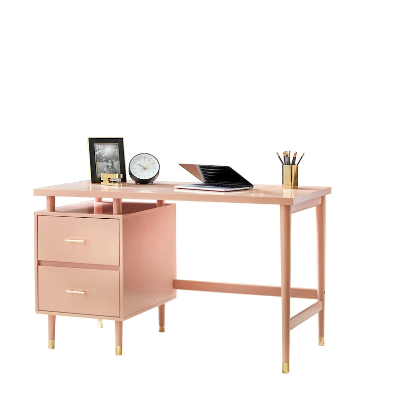 Schreibtisch im Mid-Century-Modern-Stil mit 2 Schubladen