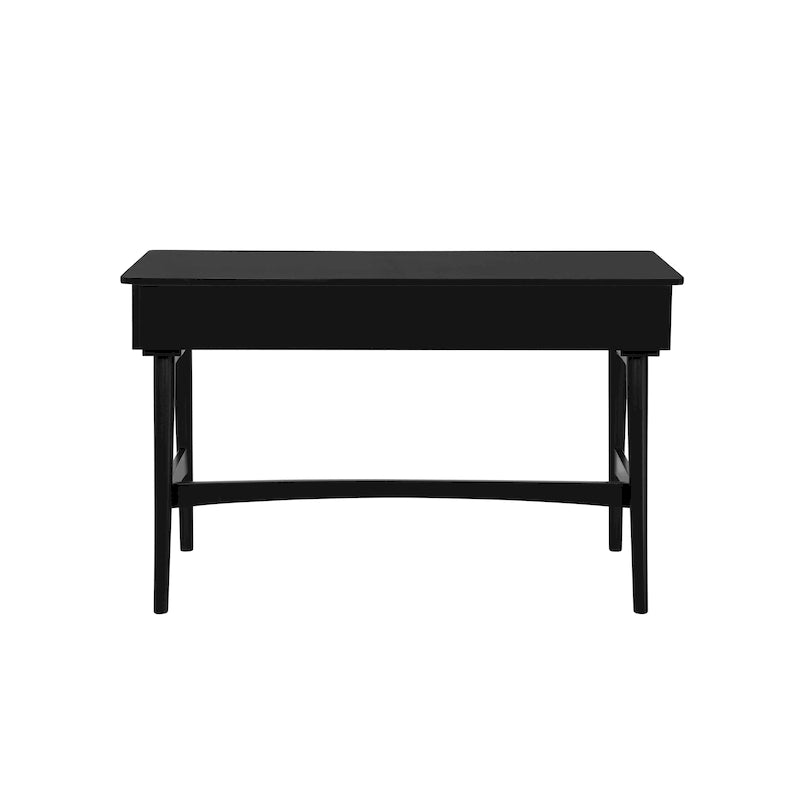 Rattanschreibtisch im Mid-Century-Stil