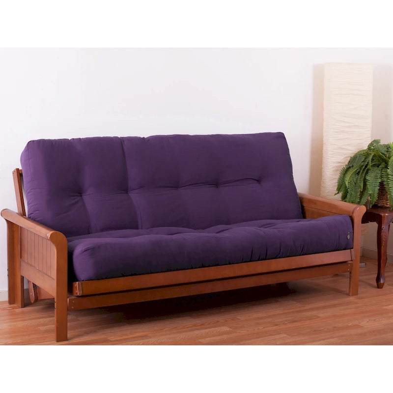 Materasso futon in twill spesso 10-inch (singolo, matrimoniale o queen)