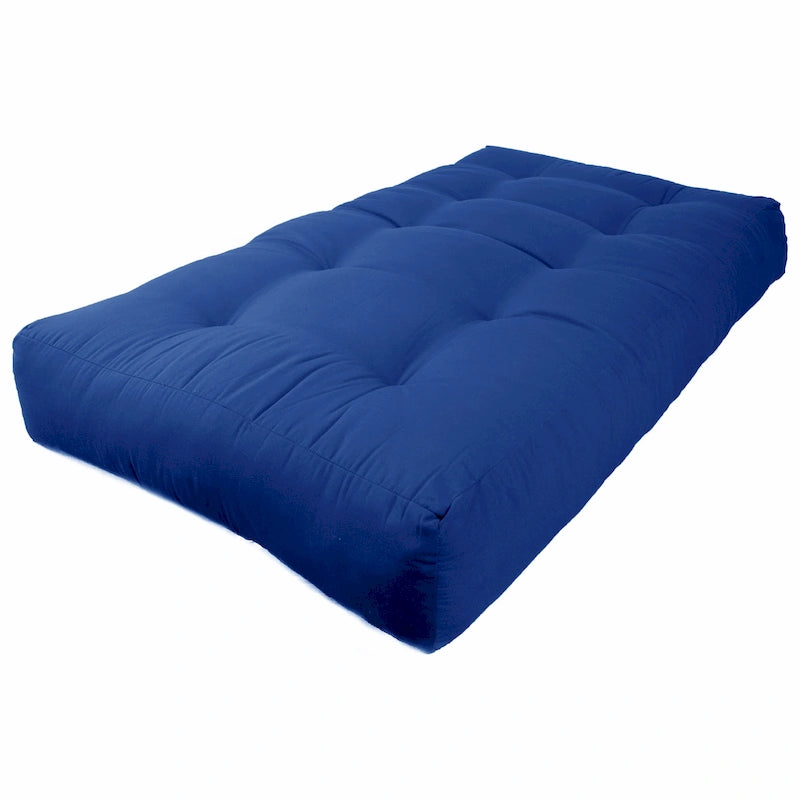 Materasso futon in twill spesso 10-inch (singolo, matrimoniale o queen)