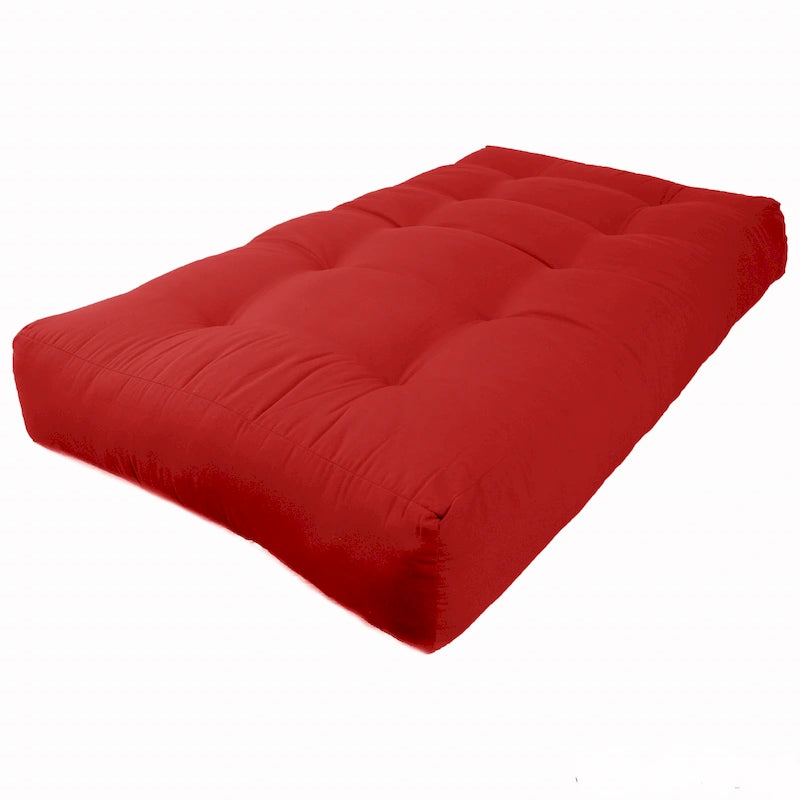 Materasso futon in twill spesso 10-inch (singolo, matrimoniale o queen)