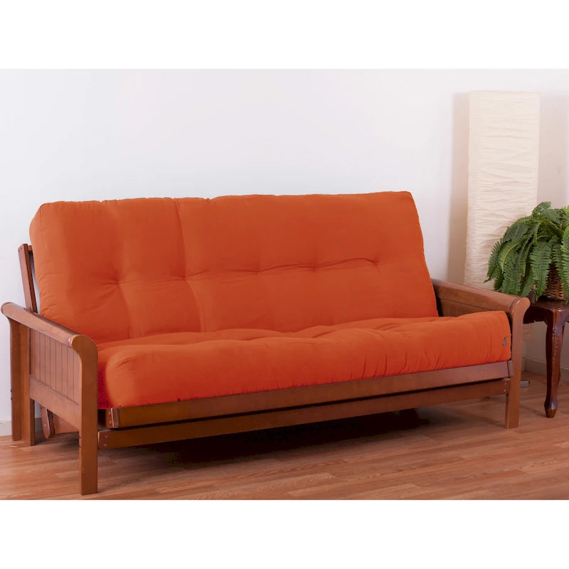 Materasso futon in twill spesso 10-inch (singolo, matrimoniale o queen)