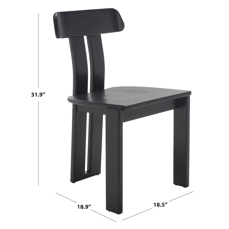 Chaise de salle à manger rétro en bois de style mi-siècle avec piètement tripode