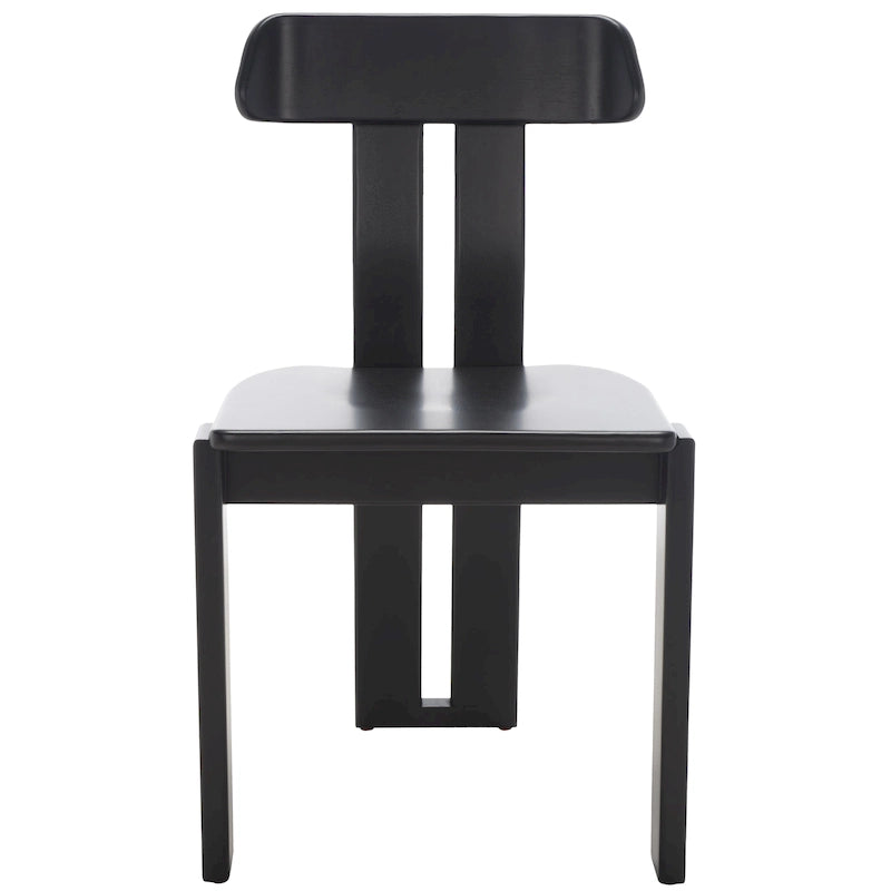 Retro Mid-Century Wood Dining Chair with Tripod Base