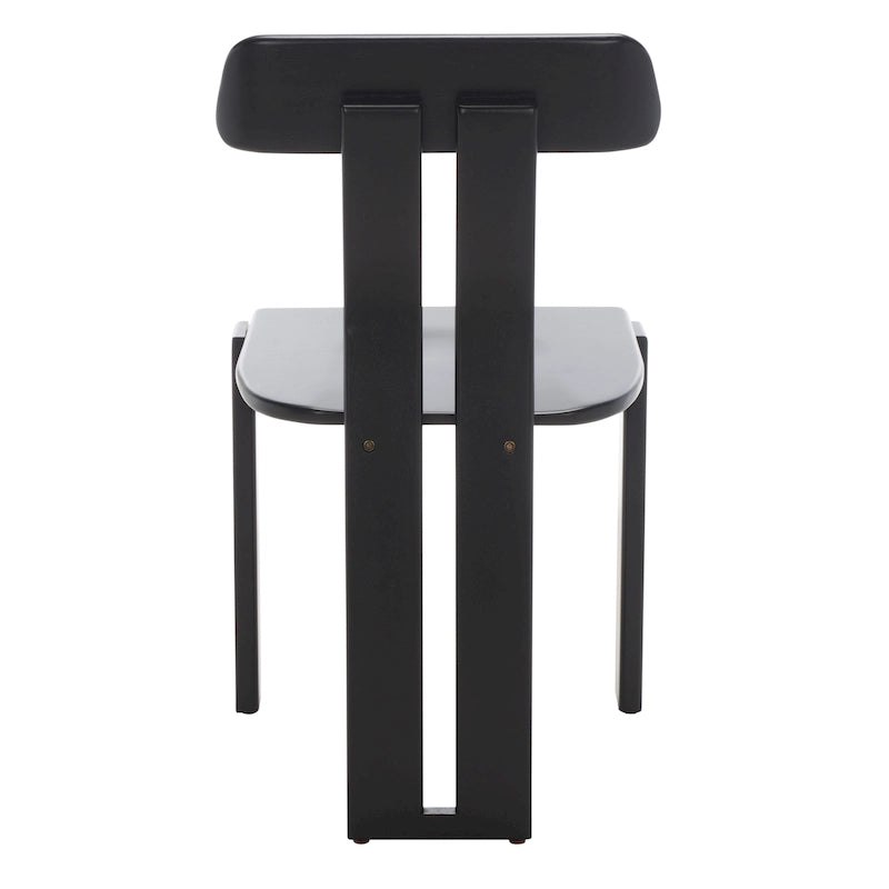 Retro Mid-Century Wood Dining Chair with Tripod Base
