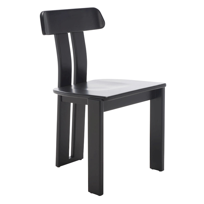 Retro Mid-Century Wood Dining Chair with Tripod Base