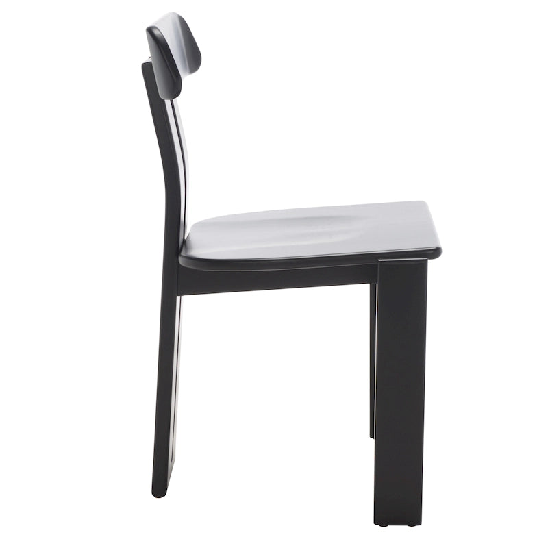 Retro Mid-Century Wood Dining Chair with Tripod Base