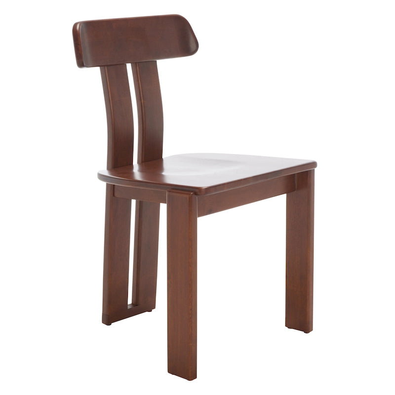 Retro Mid-Century Wood Dining Chair with Tripod Base