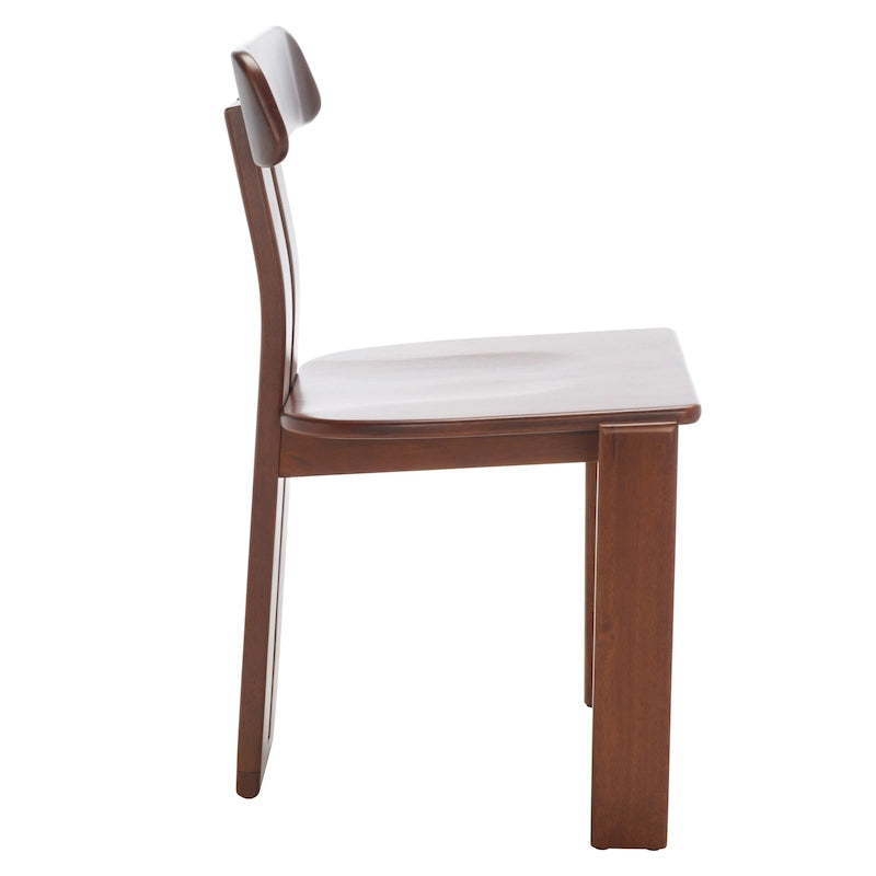 Retro Mid-Century Wood Dining Chair with Tripod Base