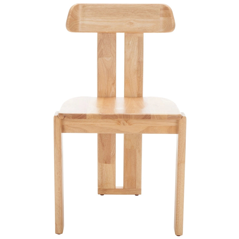 Retro Mid-Century Wood Dining Chair with Tripod Base