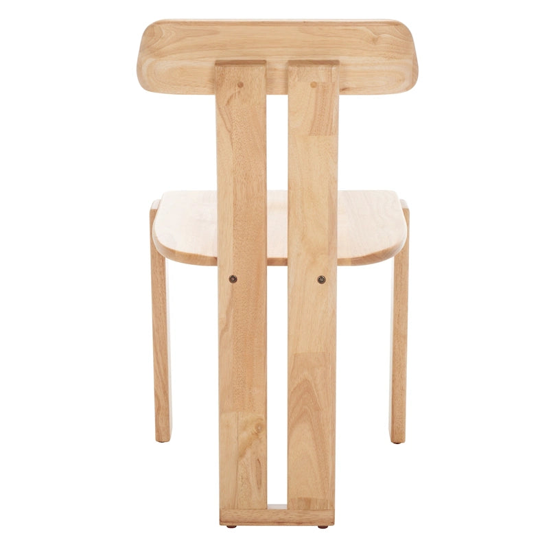 Retro Mid-Century Wood Dining Chair with Tripod Base