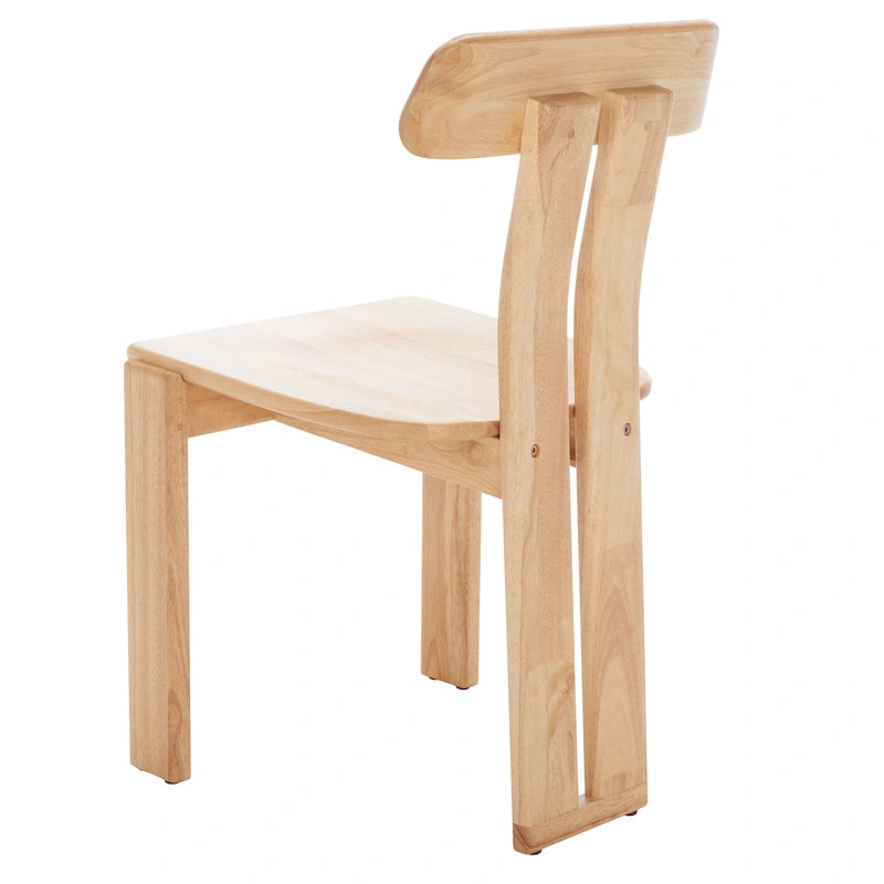 Retro Mid-Century Wood Dining Chair with Tripod Base