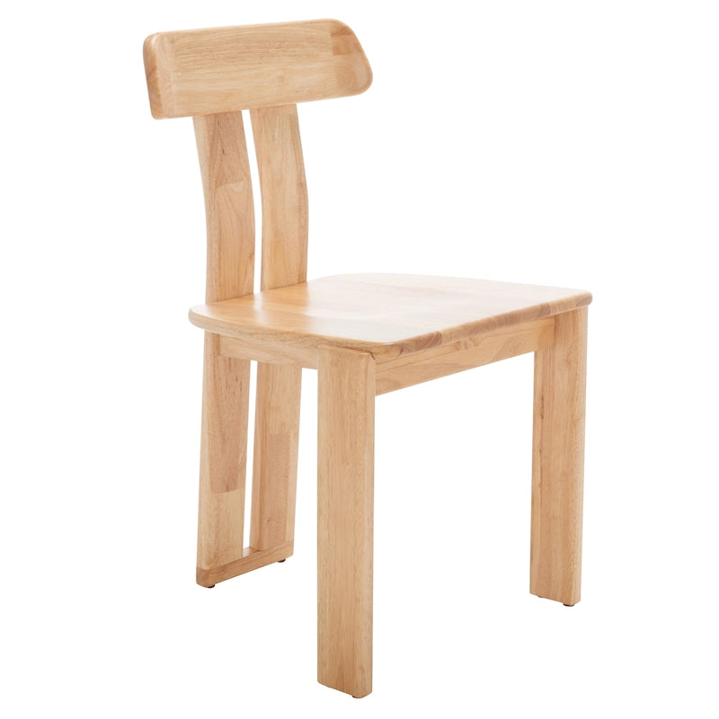 Retro Mid-Century Wood Dining Chair with Tripod Base