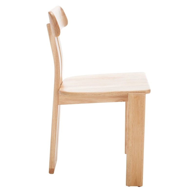 Retro Mid-Century Wood Dining Chair with Tripod Base
