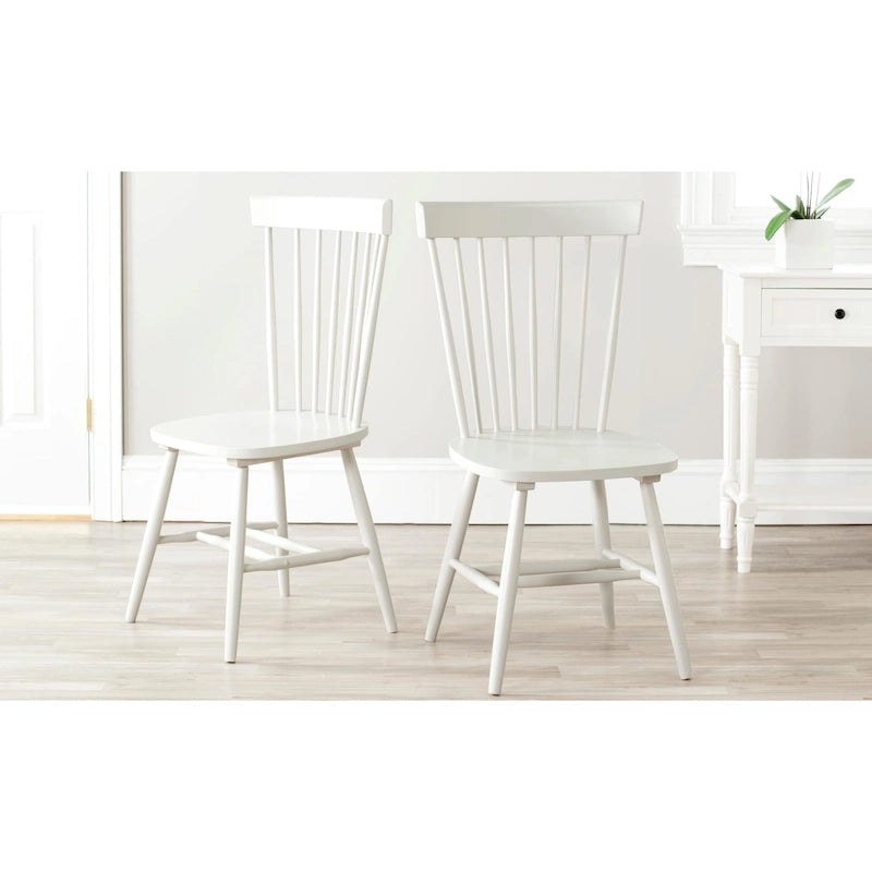 Ensemble de 2 chaises de salle à manger de ferme à dossier à barreaux