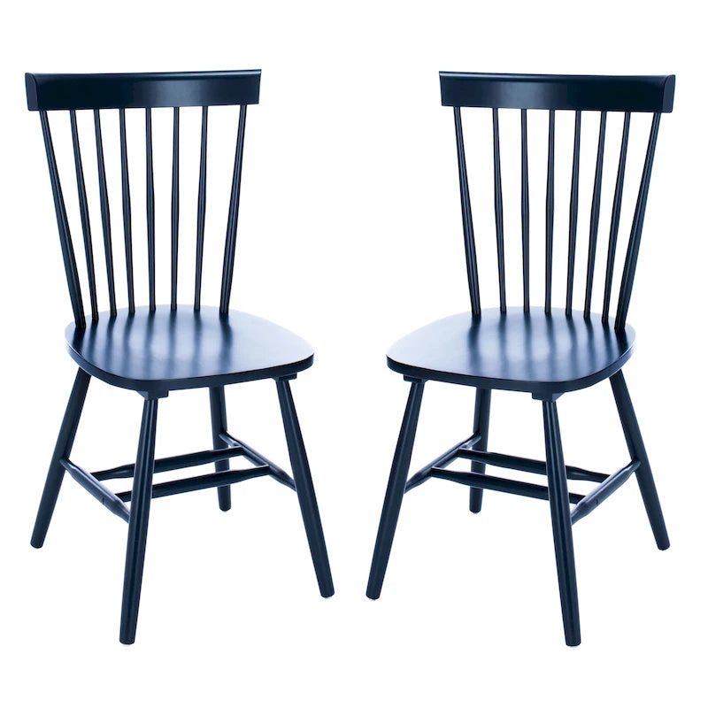 Ensemble de 2 chaises de salle à manger de ferme à dossier à barreaux
