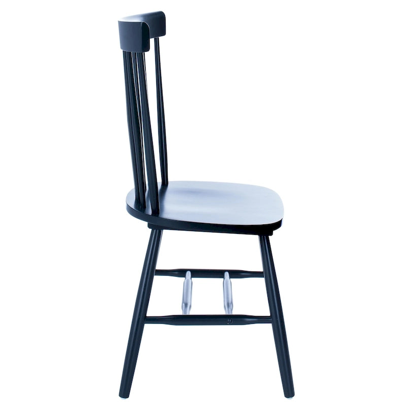 Ensemble de 2 chaises de salle à manger de ferme à dossier à barreaux