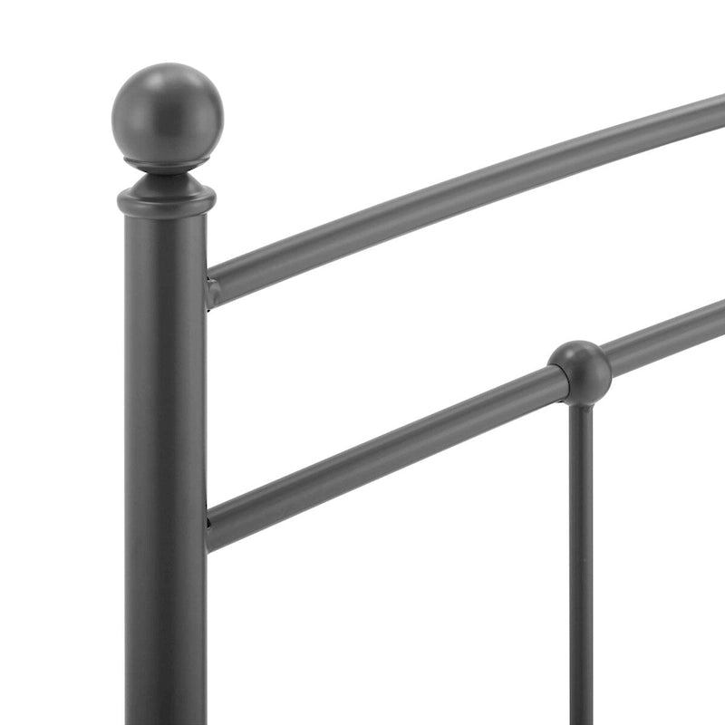 Gewölbtes Metallkopfteil für Einzelbett