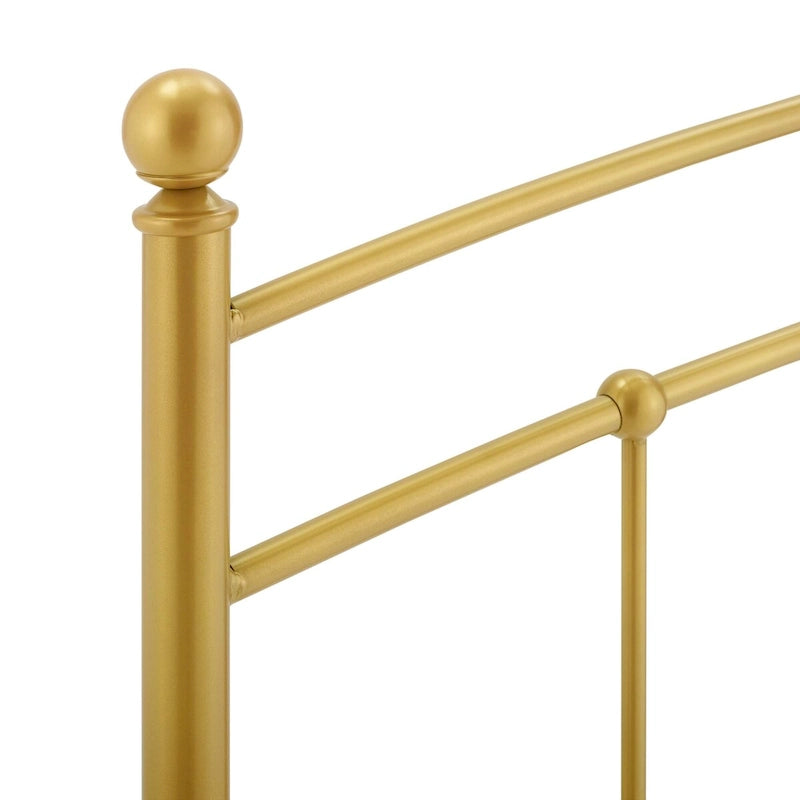 Gewölbtes Metallkopfteil für Einzelbett