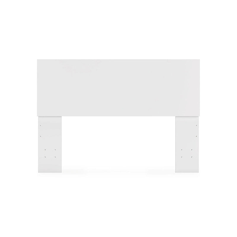 Tête de lit blanche à panneaux avec réglages de hauteur