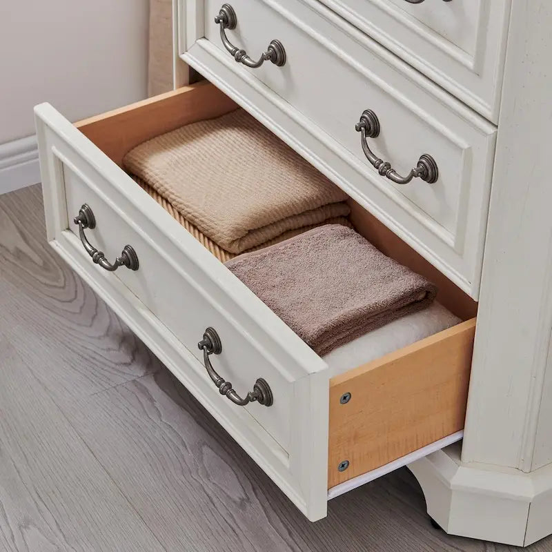 Commode de ferme à 5 tiroirs, coffre en bois à tiroirs, organisateur de commode