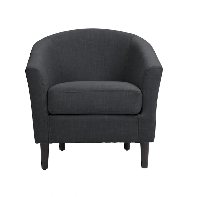 Set di 2 poltrone d’accento moderne imbottite a botte