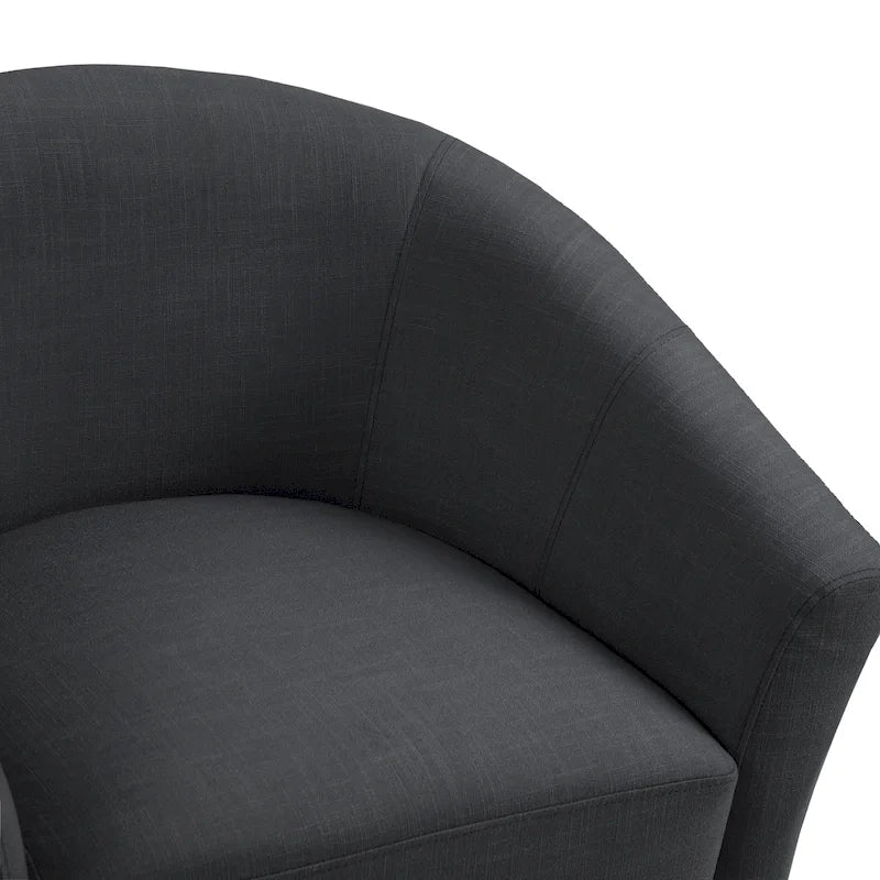 Set di 2 poltrone d’accento moderne imbottite a botte