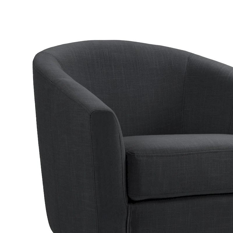 Set di 2 poltrone d’accento moderne imbottite a botte