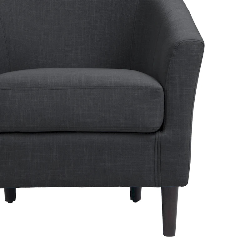 Set di 2 poltrone d’accento moderne imbottite a botte