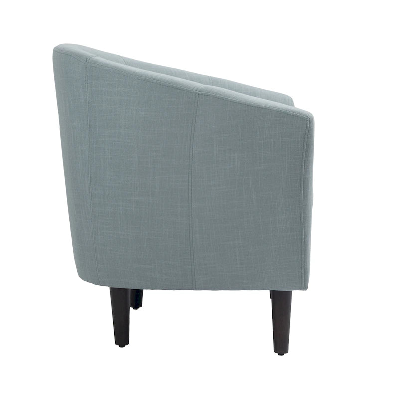 Set di 2 poltrone d’accento moderne imbottite a botte