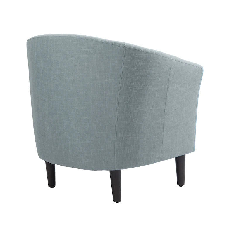 Set di 2 poltrone d’accento moderne imbottite a botte