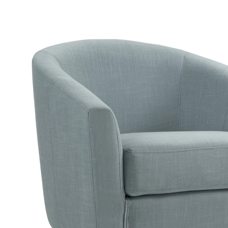 Set di 2 poltrone d’accento moderne imbottite a botte