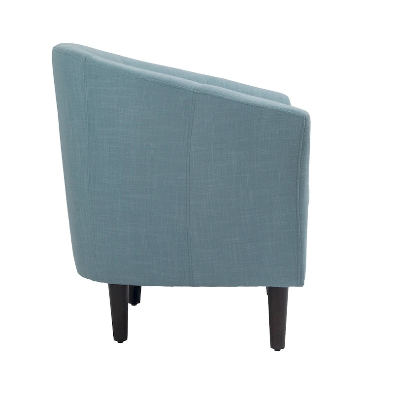 Set di 2 poltrone d’accento moderne imbottite a botte