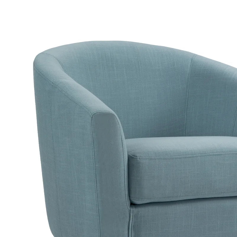 Set di 2 poltrone d’accento moderne imbottite a botte