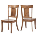 Set di 2 sedie da pranzo in legno con schienale a pannello